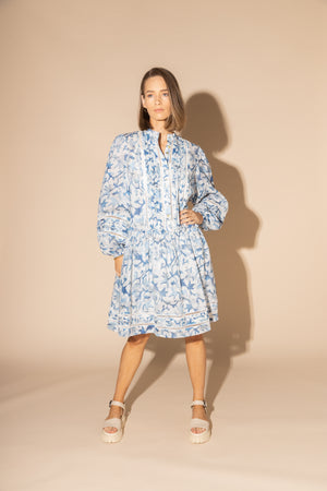 LOUGHLIN - 2162L - Skyes Linen Dress - Blue Water