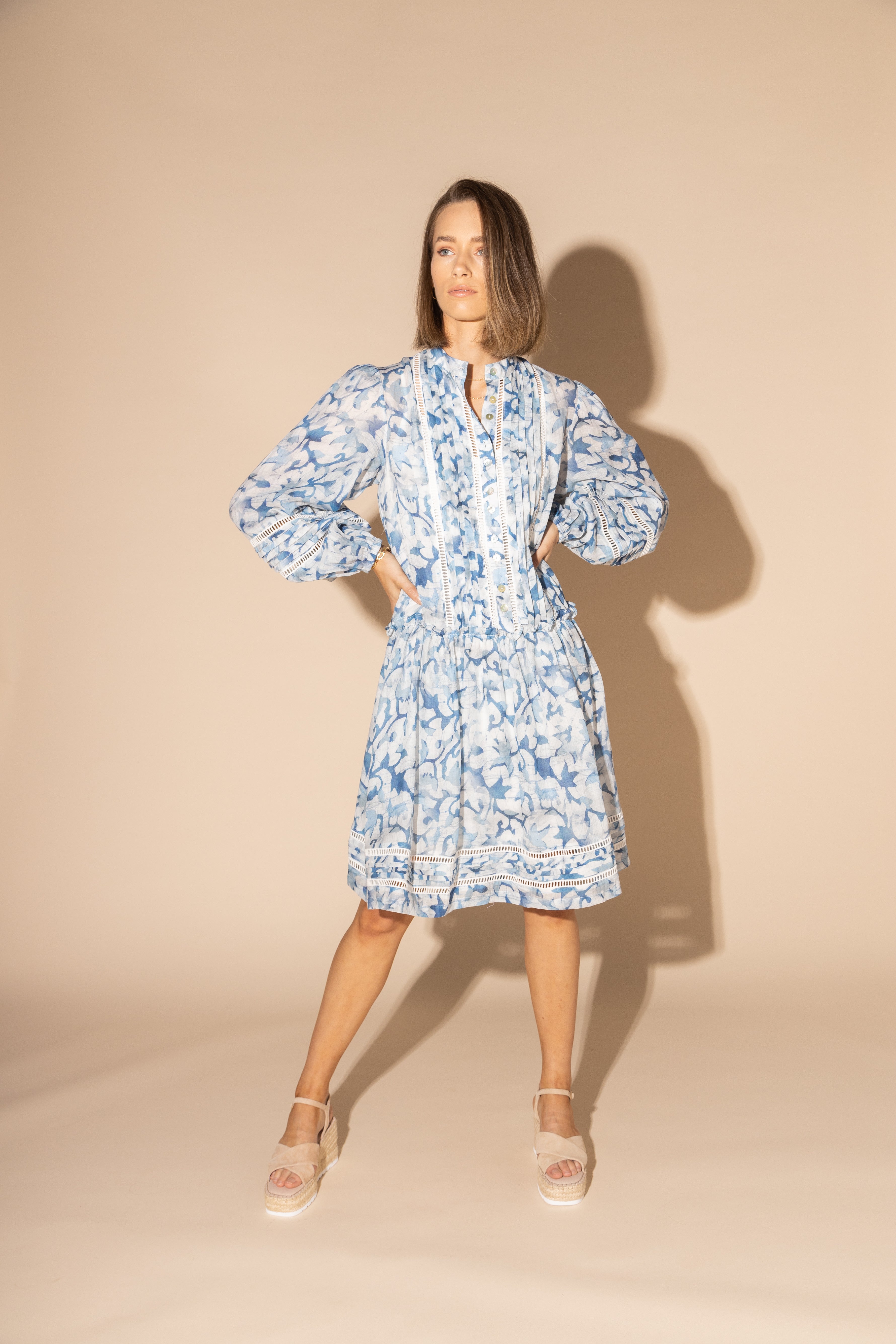 LOUGHLIN - 2162L - Skyes Linen Dress - Blue Water