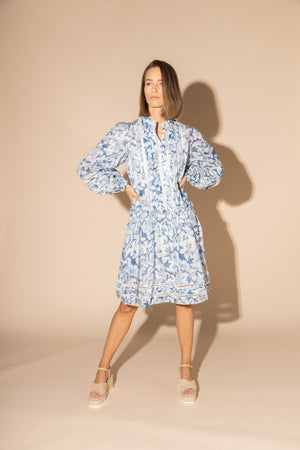 LOUGHLIN - 2162L - Skyes Linen Dress - Blue Water