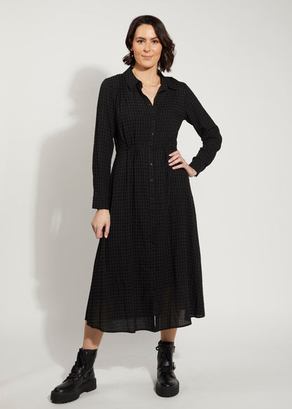 2164 - Canterbury Dress - Black Checker