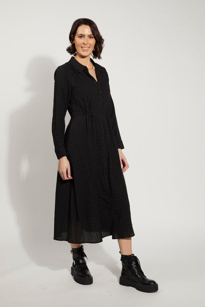 2164 - Canterbury Dress - Black Checker