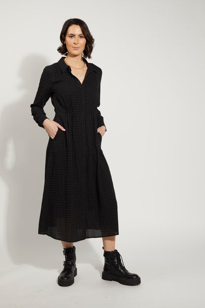 2164 - Canterbury Dress - Black Checker