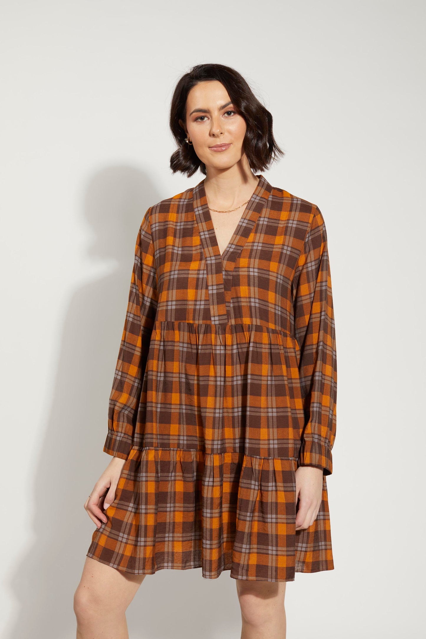 2168 - Fraser Dress - Autumn Check
