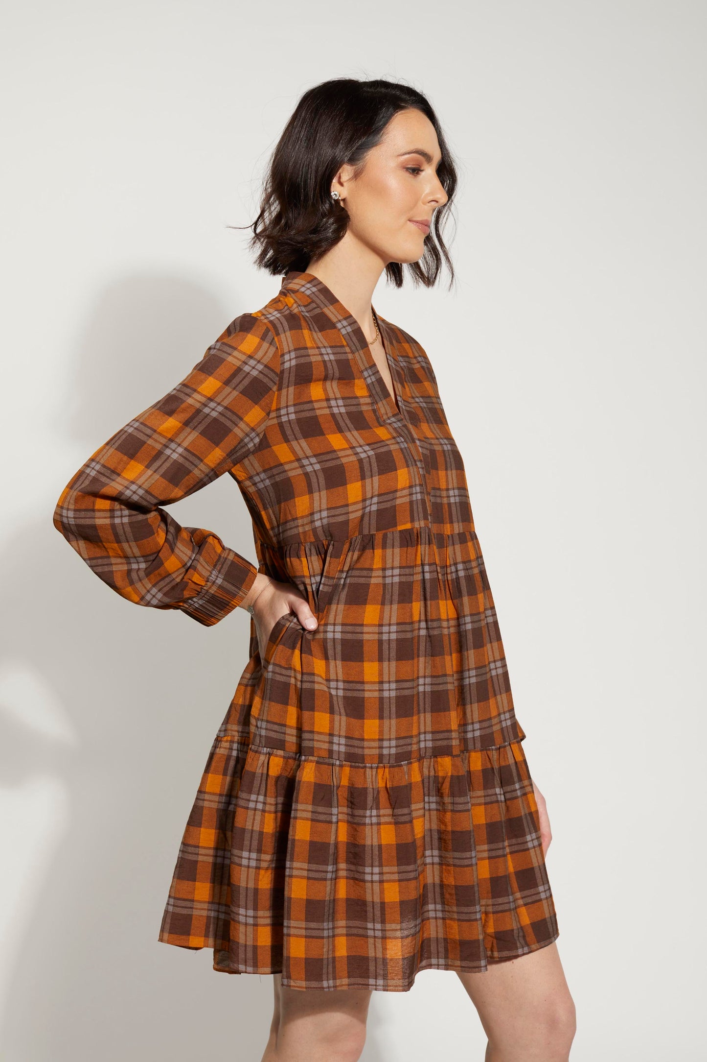 2168 - Fraser Dress - Autumn Check