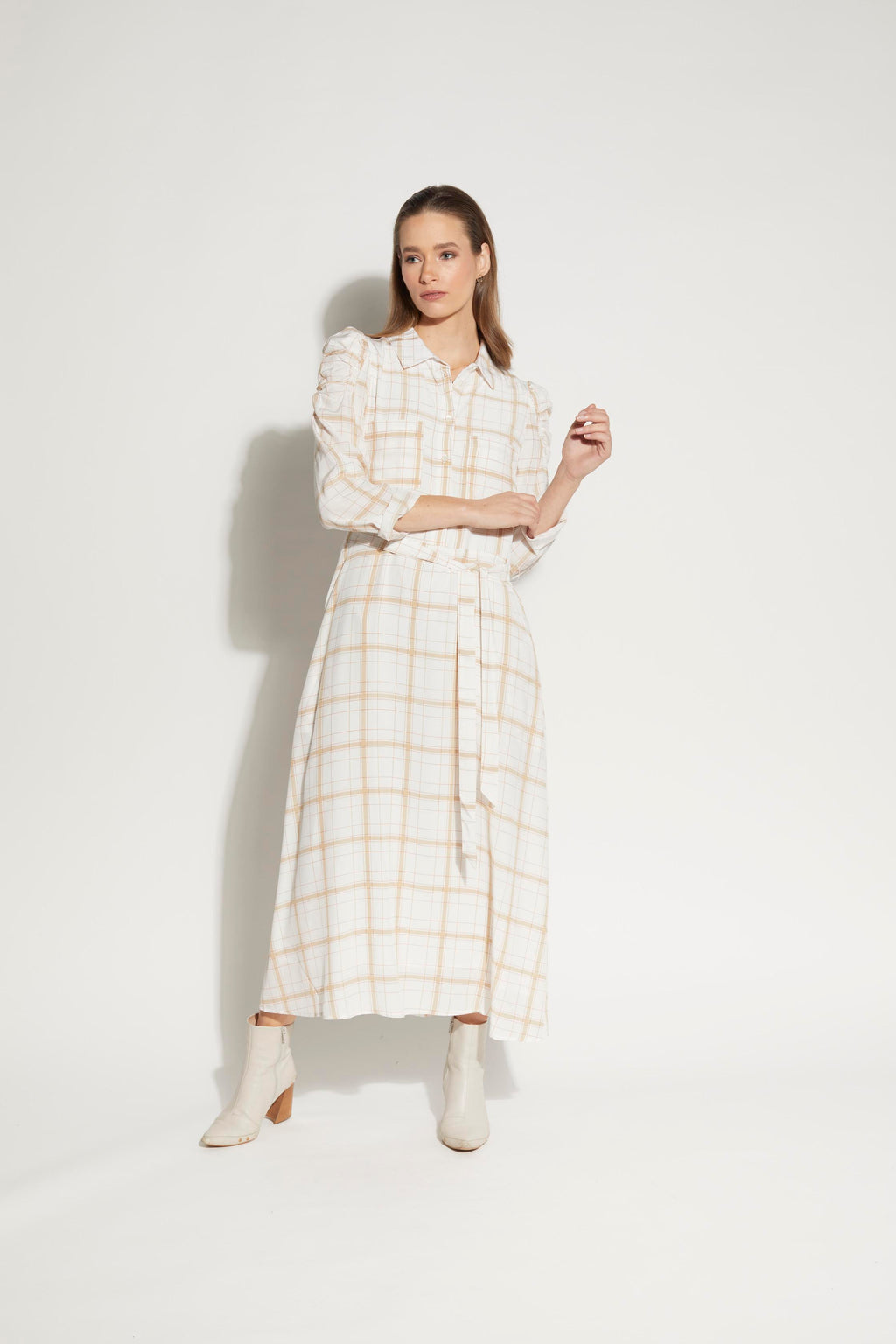 LOUGHLIN - 2180L - Camille Dress - Waffle Check
