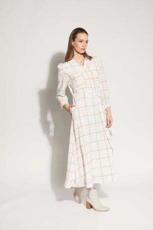 LOUGHLIN - 2180L - Camille Dress - Waffle Check