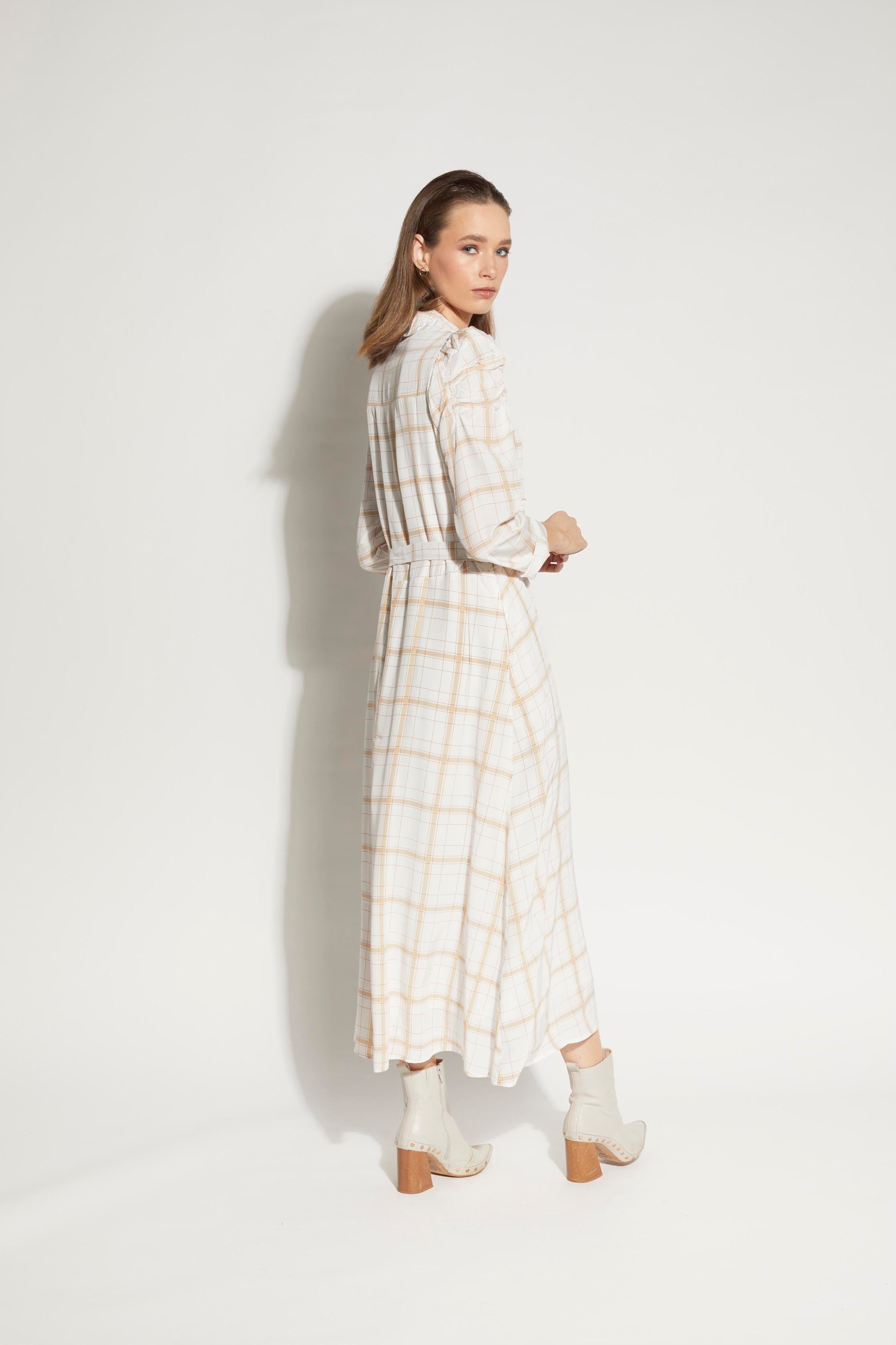LOUGHLIN - 2180L - Camille Dress - Waffle Check