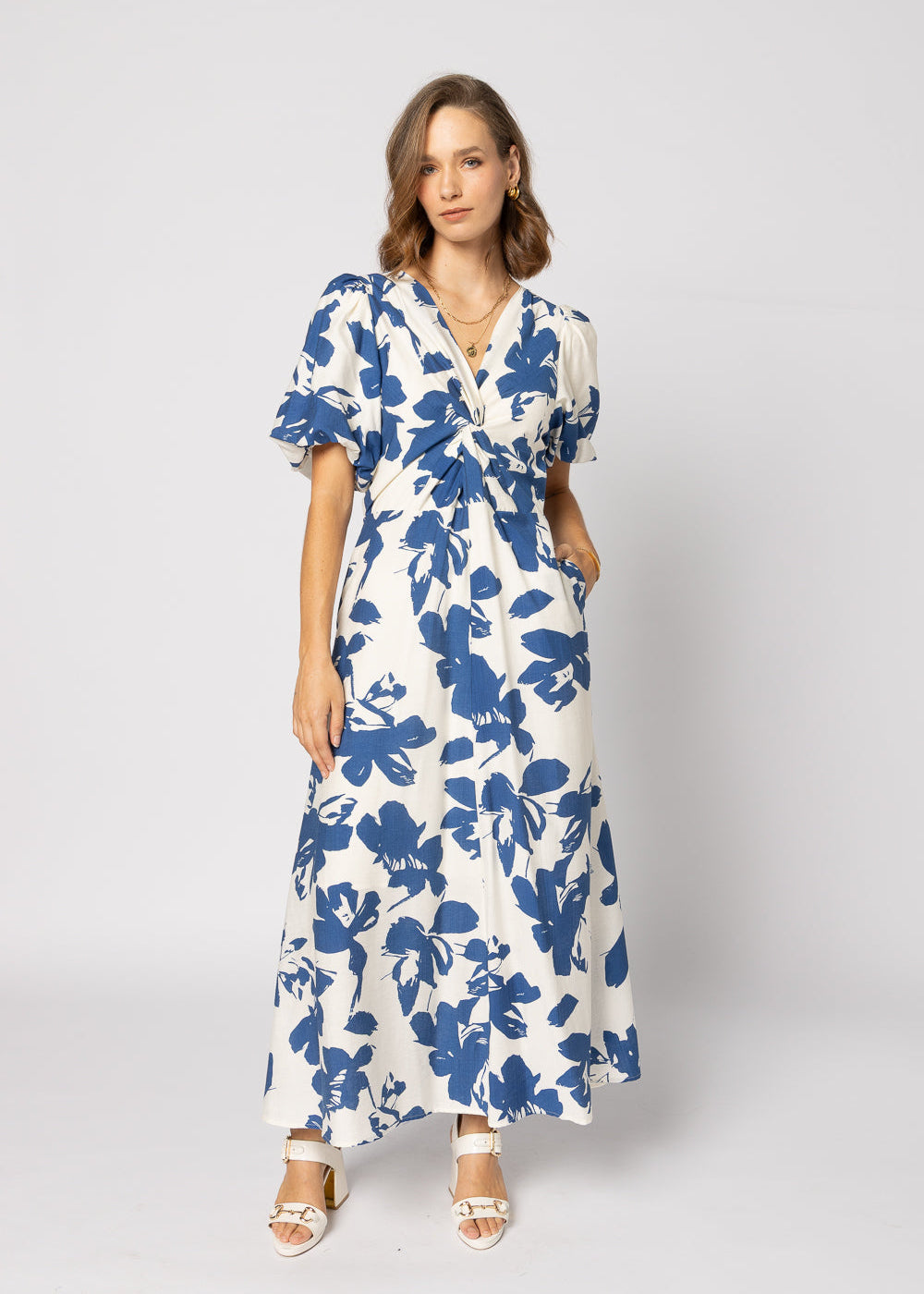 2182 - Halo Dress - Blue Flower