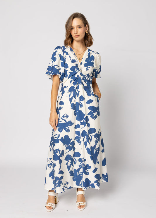 2182 - Halo Dress - Blue Flower