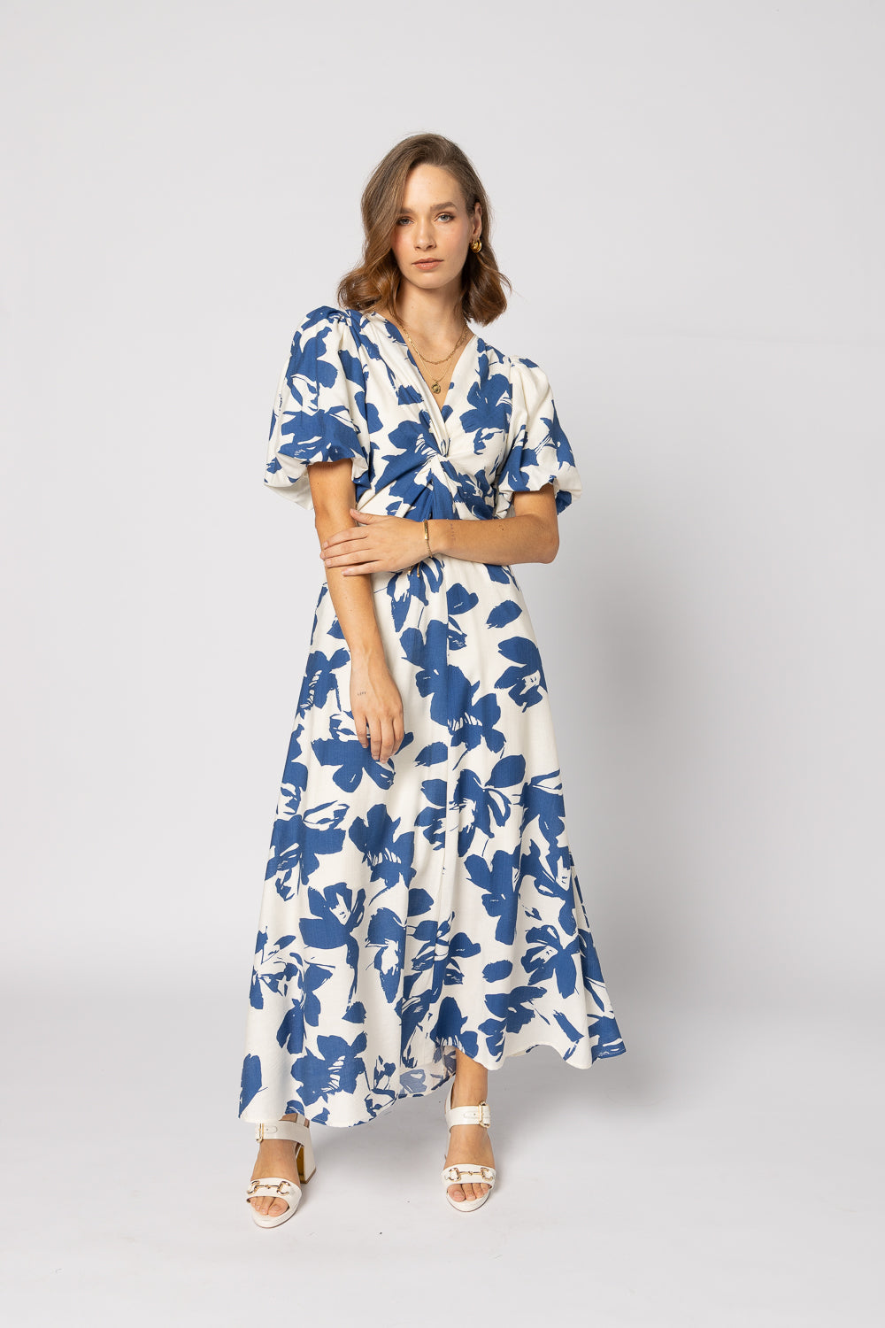 2182 - Halo Dress - Blue Flower
