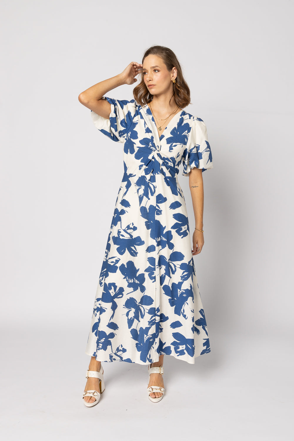 2182 - Halo Dress - Blue Flower