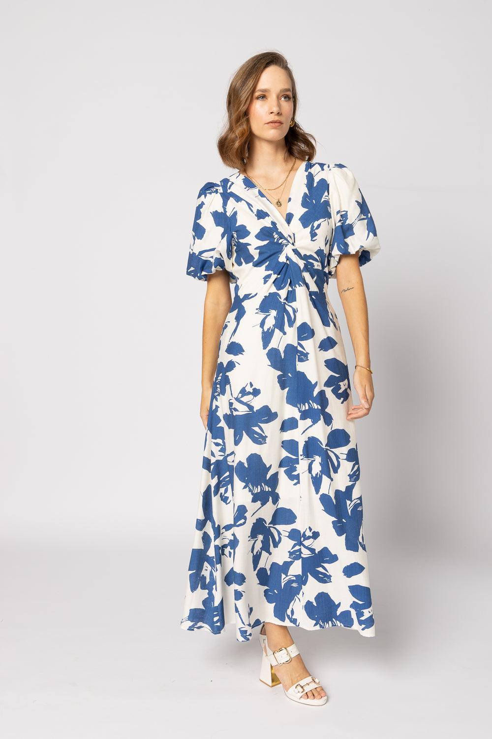 2182 - Halo Dress - Blue Flower