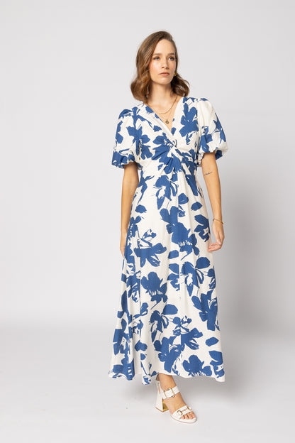 2182 - Halo Dress - Blue Flower