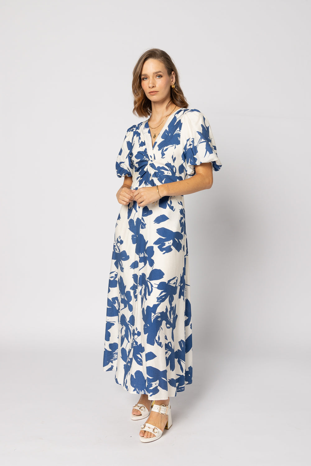 2182 - Halo Dress - Blue Flower