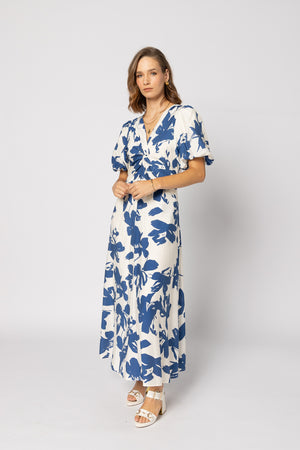 2182 - Halo Dress - Blue Flower