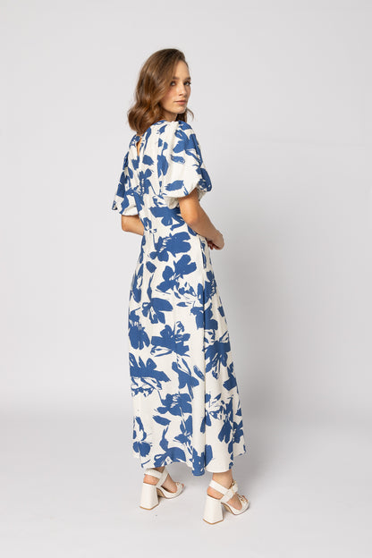 2182 - Halo Dress - Blue Flower