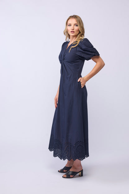 HALO DRESS - INK EMBROIDERY