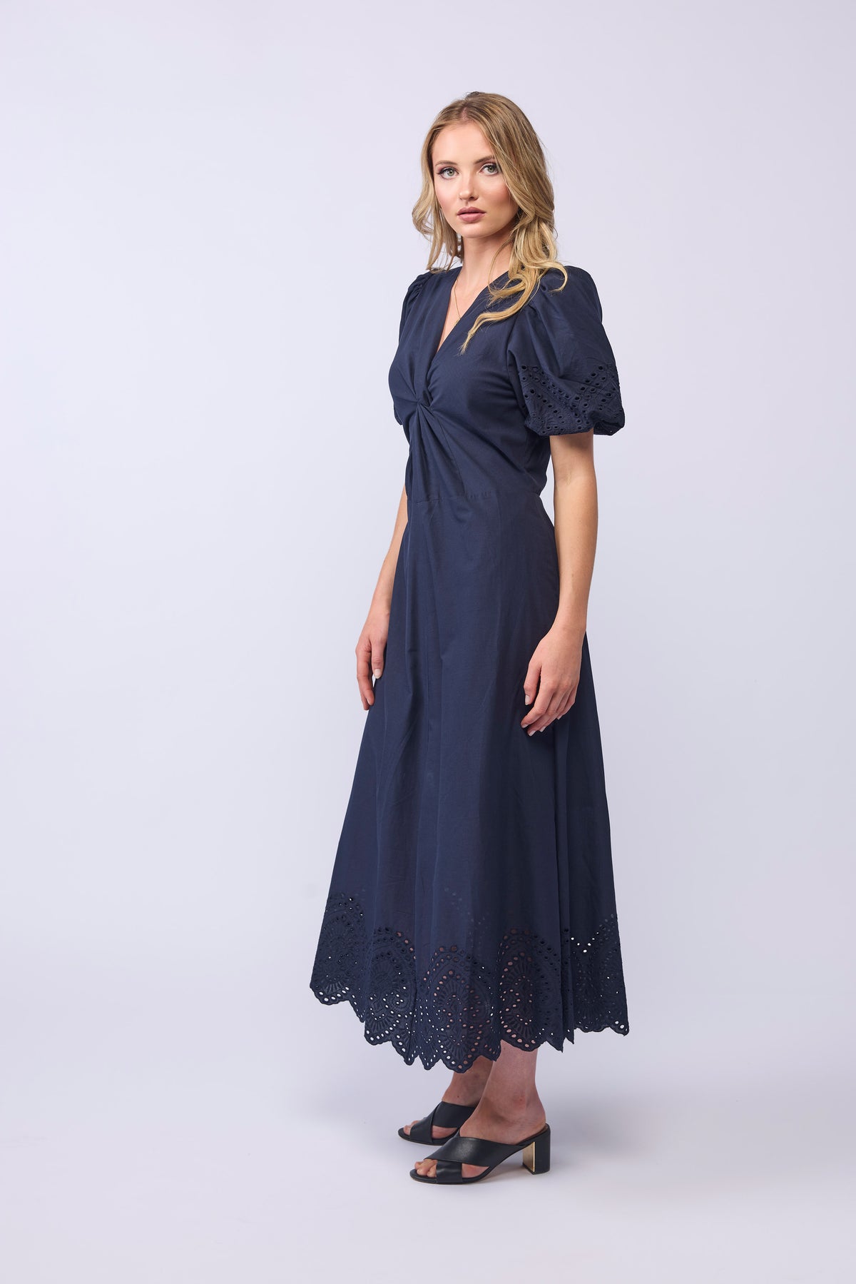 HALO DRESS - INK EMBROIDERY