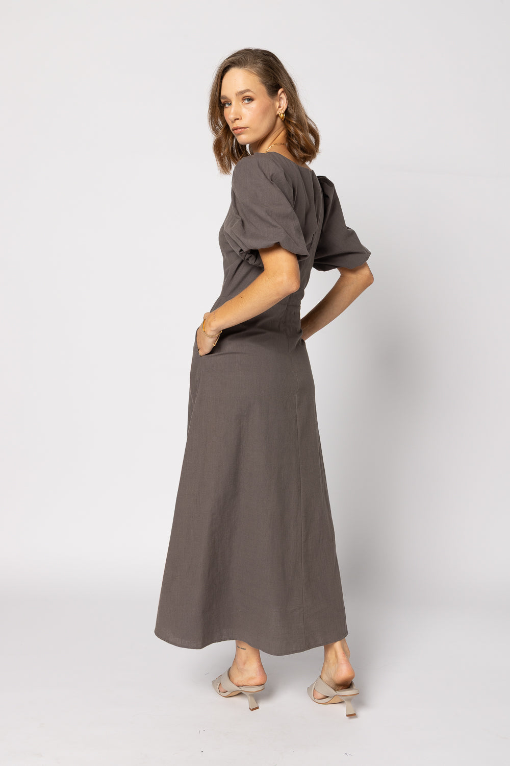 2182 - Halo Dress - Mayan Chocolate