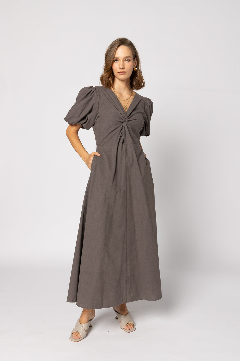 2182 - Halo Dress - Mayan Chocolate