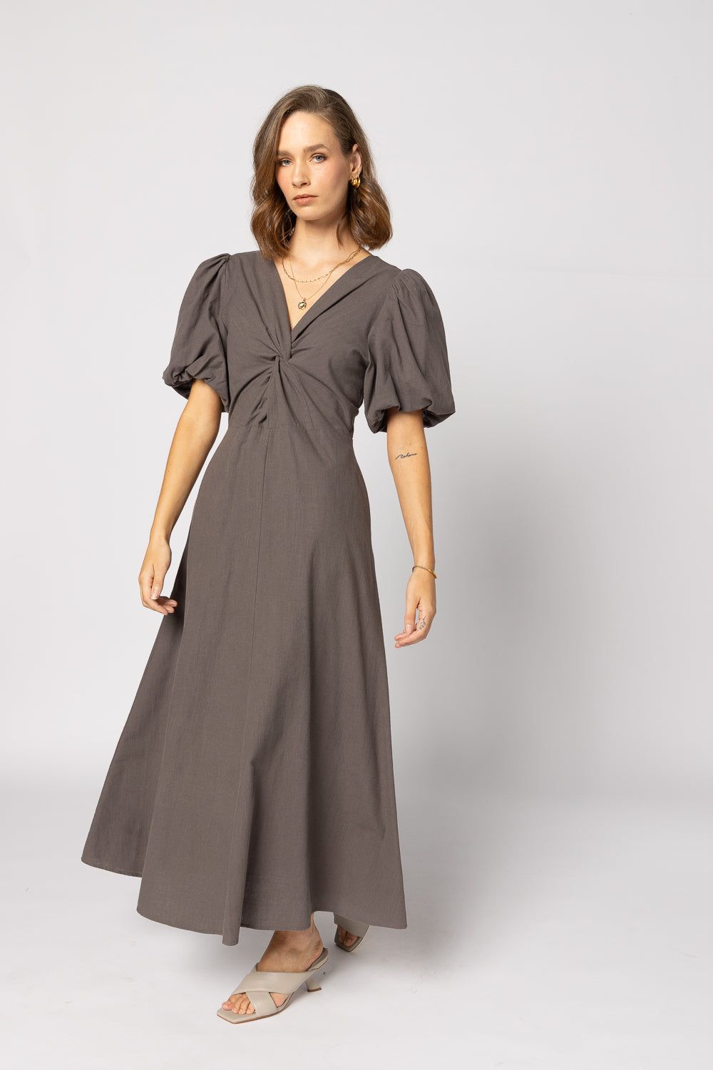 2182 - Halo Dress - Mayan Chocolate