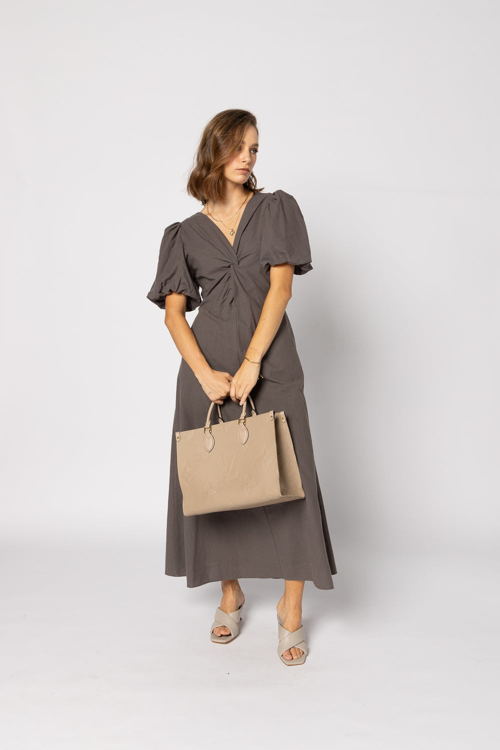 2182 - Halo Dress - Mayan Chocolate