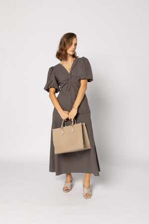 2182 - Halo Dress - Mayan Chocolate