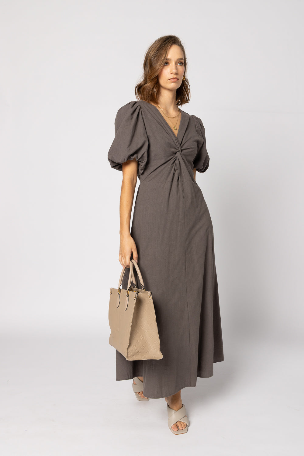 2182 - Halo Dress - Mayan Chocolate