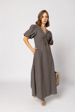 2182 - Halo Dress - Mayan Chocolate
