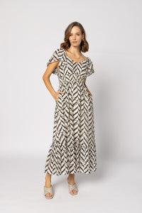 2183 - Miah Dress - Black Zebra