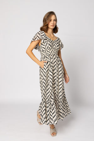 2183 - Miah Dress - Black Zebra