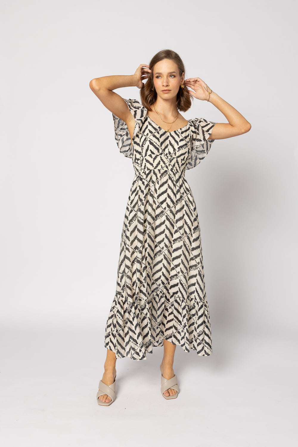 2183 - Miah Dress - Black Zebra