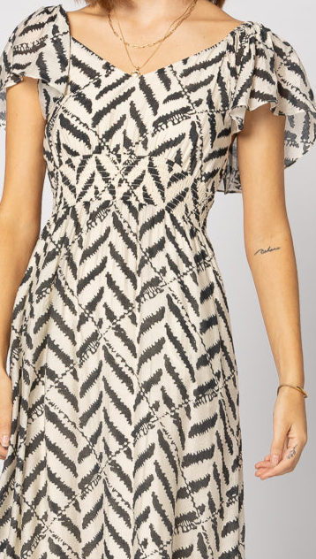 2183 - Miah Dress - Black Zebra
