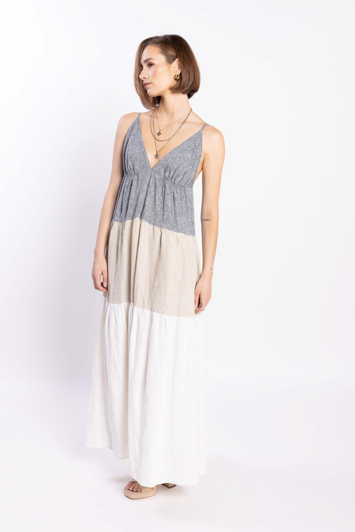 LOUGHLIN - 2193L - Descend Dress - Navy/Natural/White