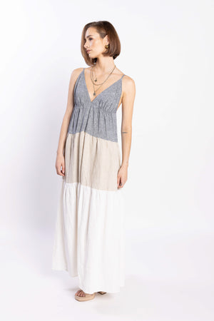 LOUGHLIN - 2193L - Descend Dress - Navy/Natural/White