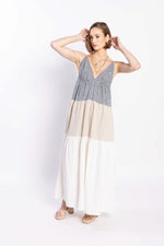 LOUGHLIN - 2193L - Descend Dress - Navy/Natural/White