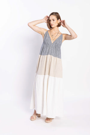 LOUGHLIN - 2193L - Descend Dress - Navy/Natural/White