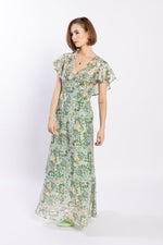 LOUGHLIN - 2196L - Flutter Dress - Green Meadow