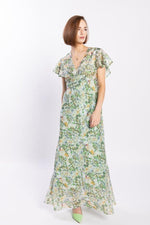 LOUGHLIN - 2196L - Flutter Dress - Green Meadow