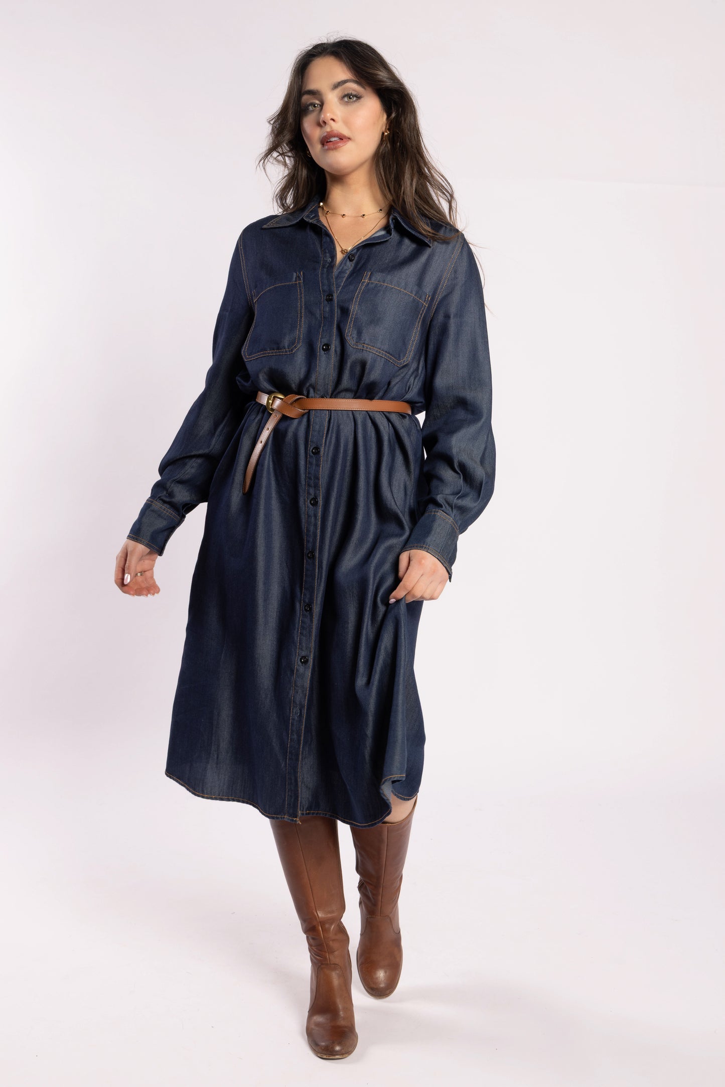 2211 - Denver Dress - Dark Denim