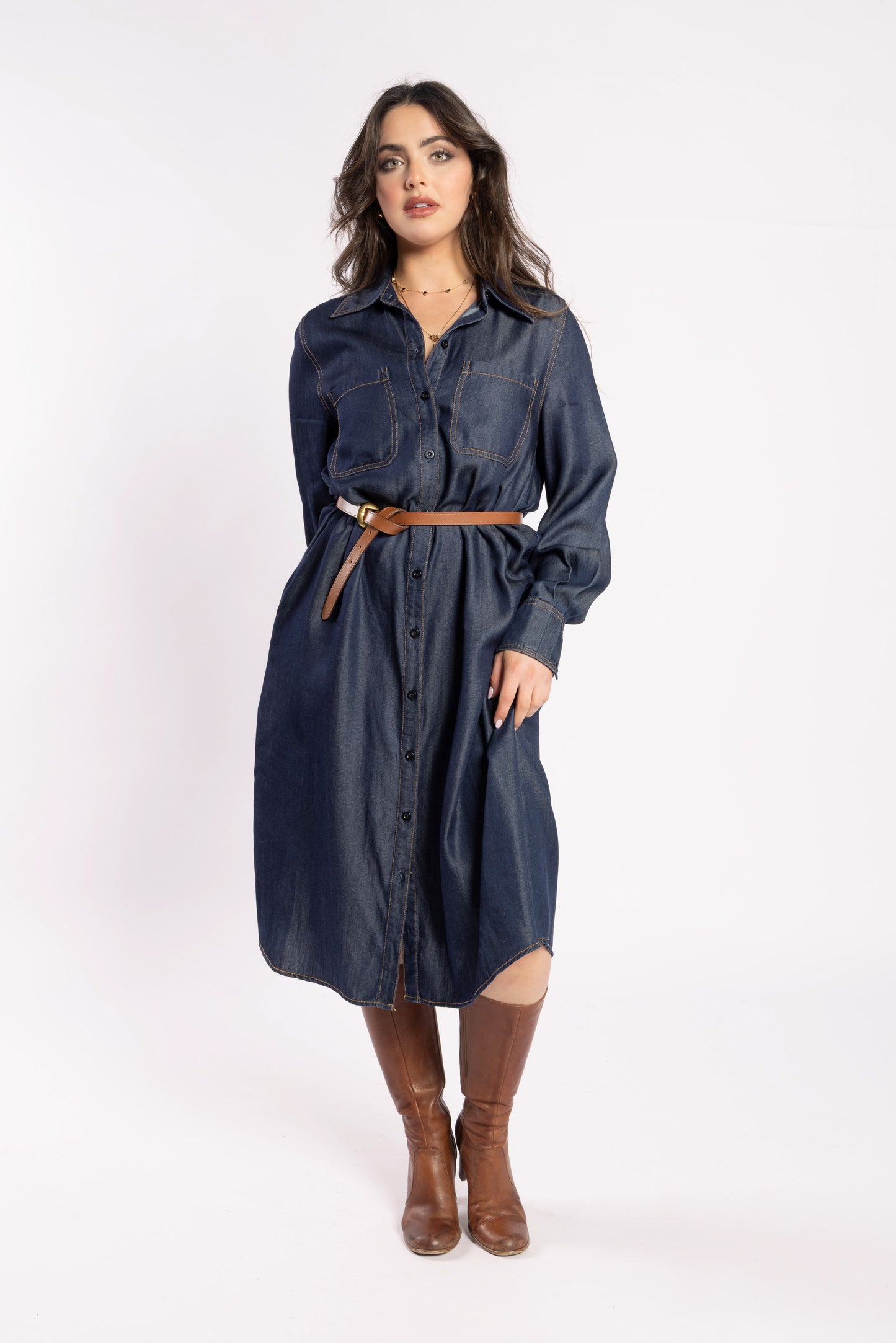 2211 - Denver Dress - Dark Denim