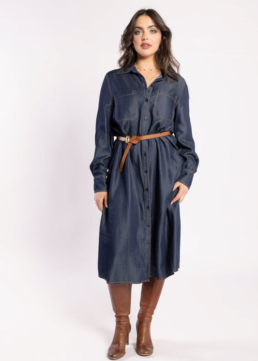 2211 - Denver Dress - Dark Denim