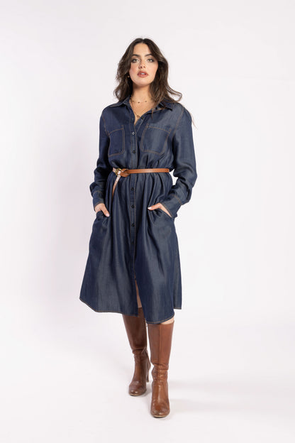 2211 - Denver Dress - Dark Denim