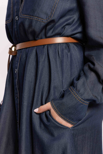 2211 - Denver Dress - Dark Denim