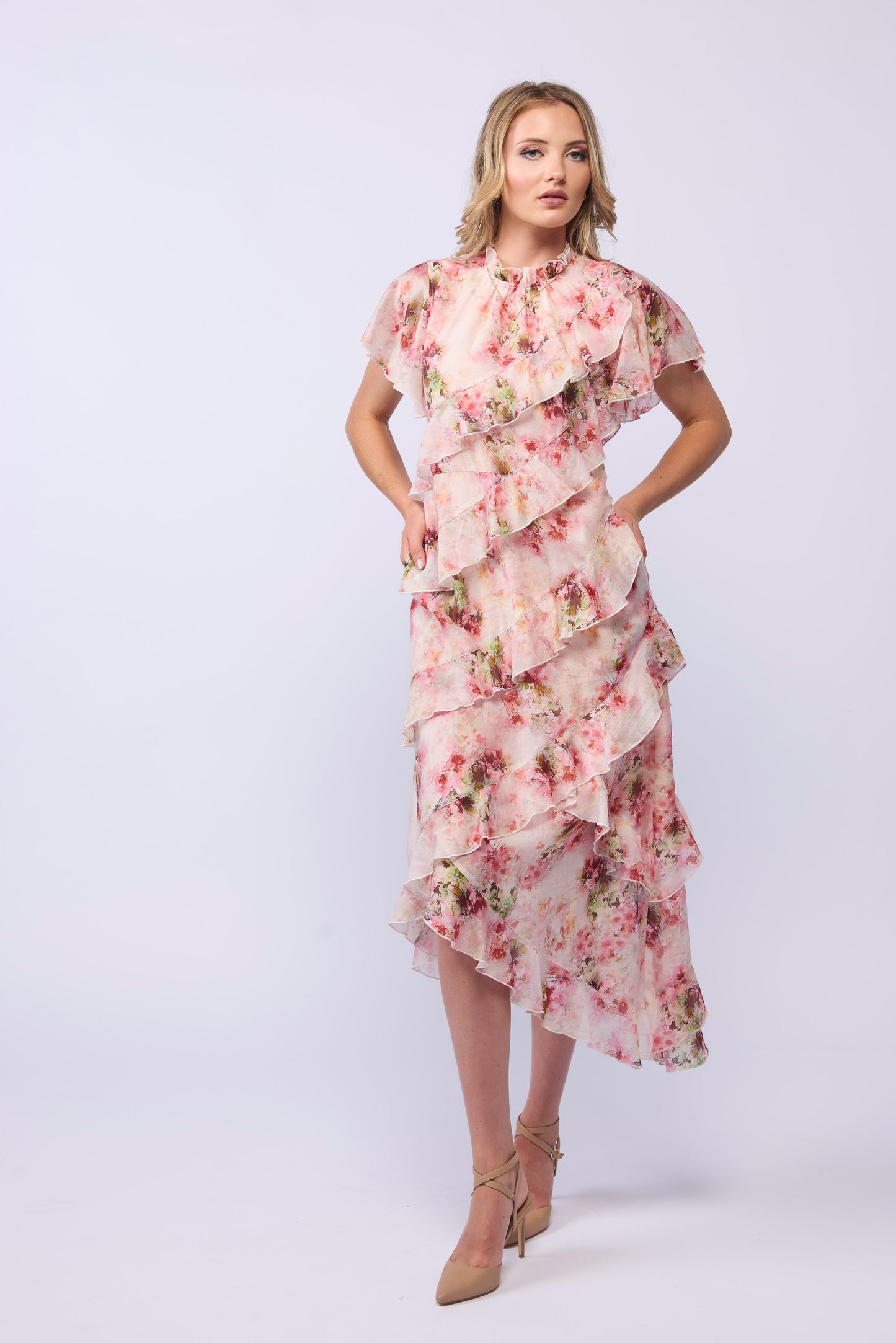 *NEW ARRIVAL* 2220 - Freda Dress - Carnation