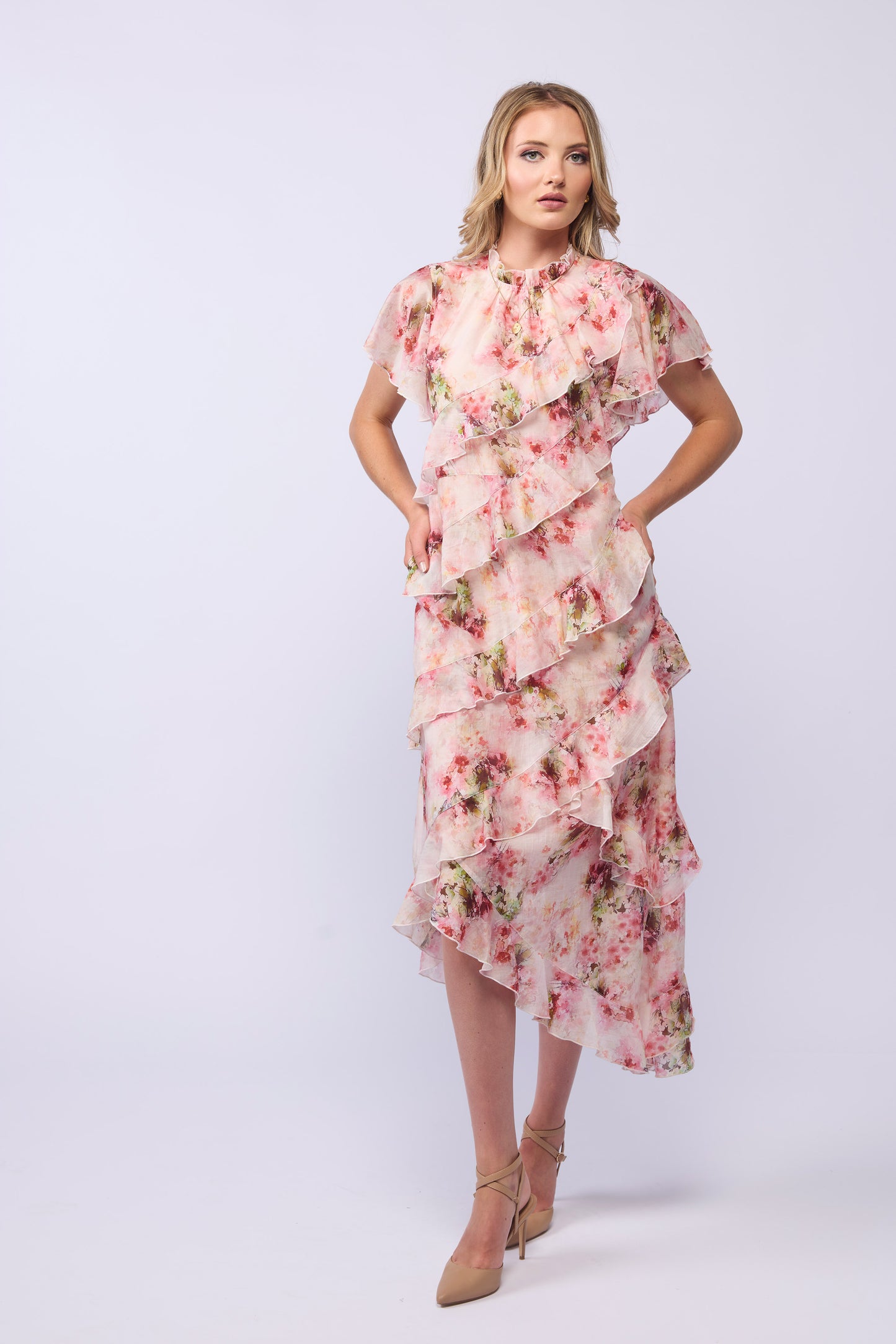 *NEW ARRIVAL* 2220 - Freda Dress - Carnation