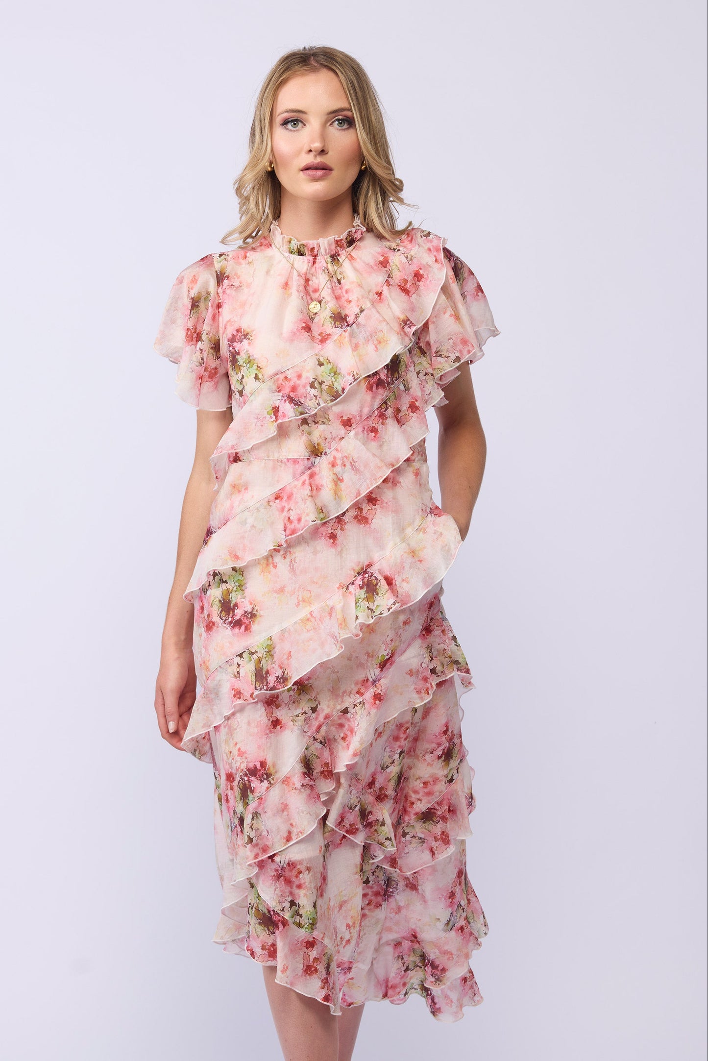 *NEW ARRIVAL* 2220 - Freda Dress - Carnation