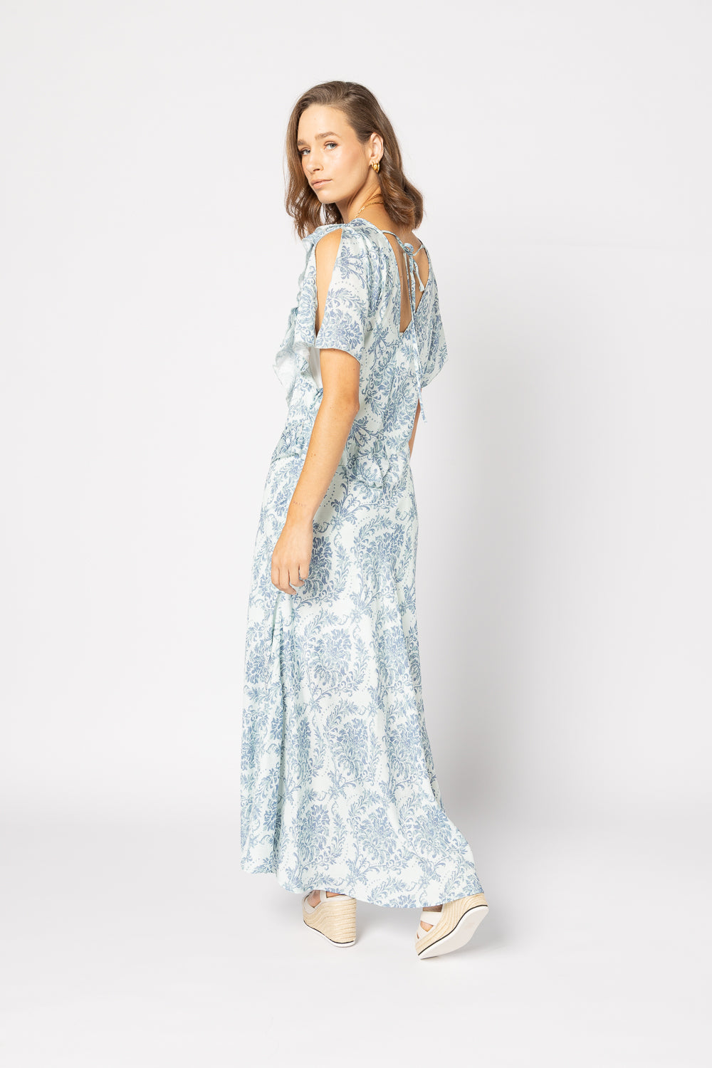 2223 - Breeze Dress - Blue Damask