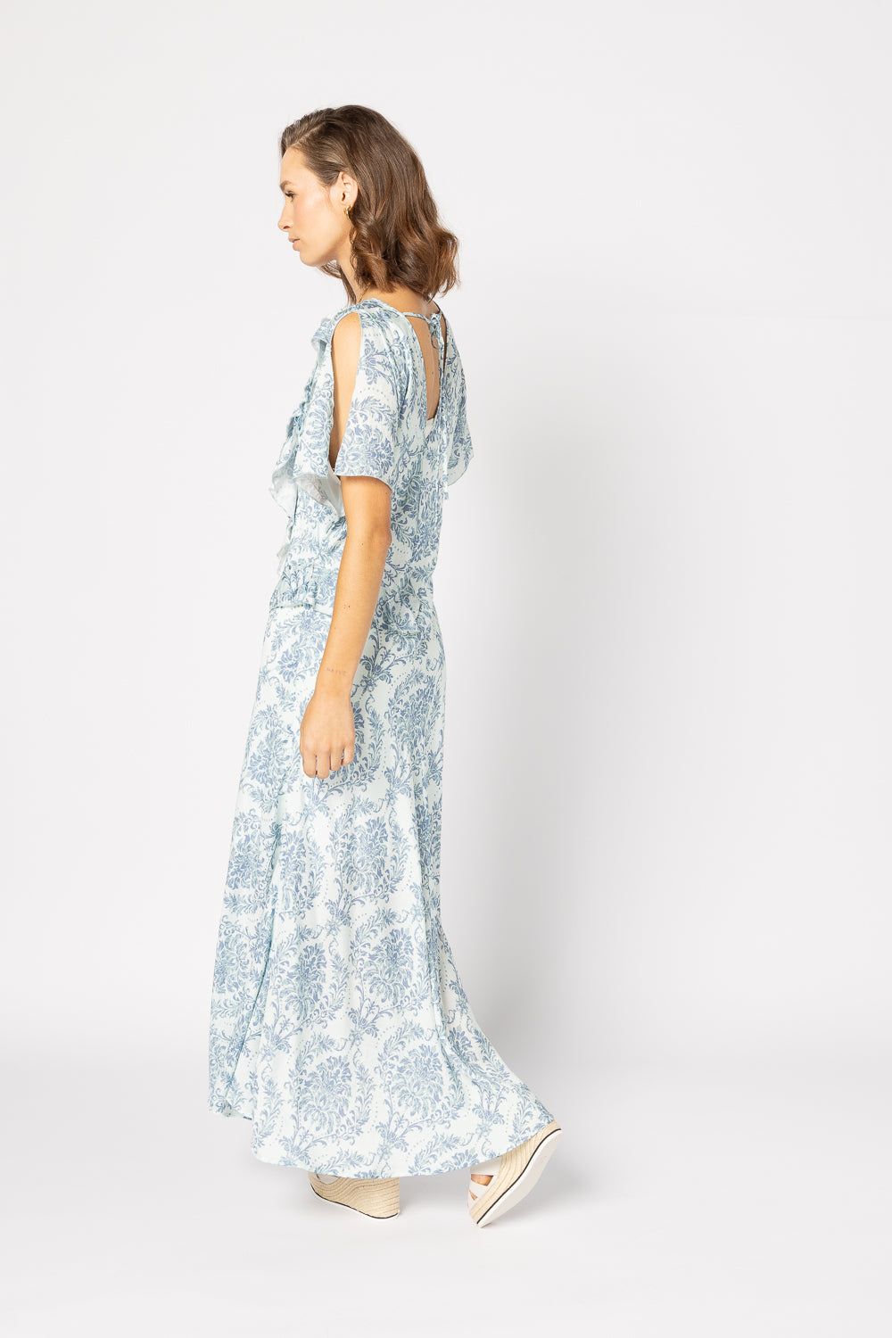 2223 - Breeze Dress - Blue Damask