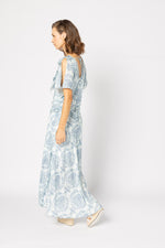 2223 - Breeze Dress - Blue Damask